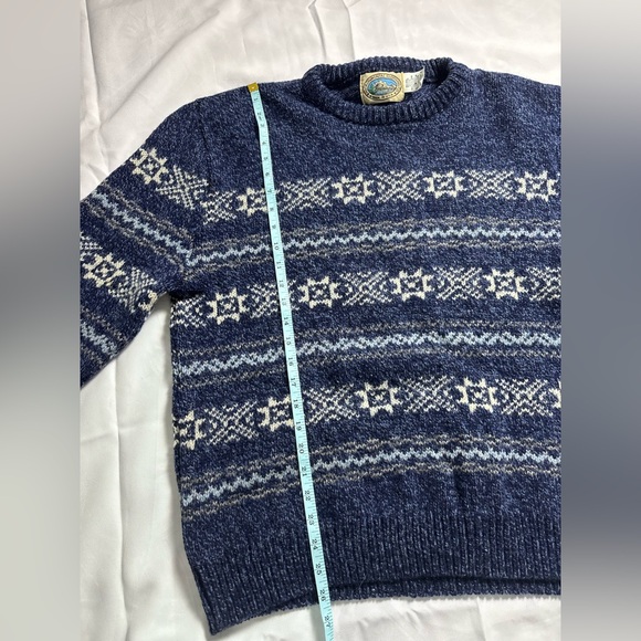 Vintage Environmental Clothing Co Wool Nordic Fair Isle Sweater Made in USA - Picture 5 of 8